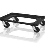 ESD conductive carbon PP cart, 620x420mm, black