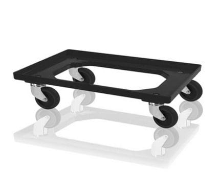 ESD conductive carbon PP cart, 620x420mm, black