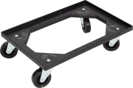 ESD ABS trolley, 620x420mm, black, high capacity
