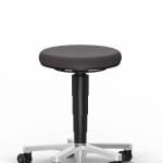 ESD versatile stool with castors, black Duotec fabric