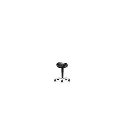 ESD saddle stool, black Duotec fabric, castors
