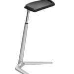 ESD stand stool, black, aluminium base, comfort handles