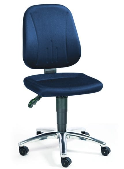 ESD comfort chair blue fabric castors 43-201-0020 height adjustment 440-590 mm