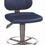 ESD comfort chair blue fabric glides foot ring 43-201-0120 height adjustment 580-850 mm
