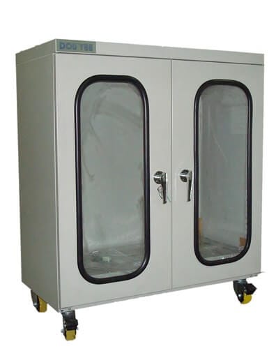 ESD dry cabinet, 315 litres, grey dissipative coating, 2 doors