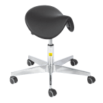 ESD saddle chair RS-K12ESD-A Standard Black height adjustment 450-570 mm