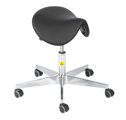 ESD saddle chair RS-K12ESD-A Standard Black height adjustment 450-570 mm