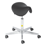 ESD Saddle Chair Vinyl Black height adjustment 530–710 mm