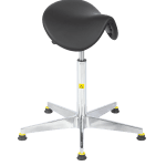 ESD Saddle Chair Standard Gray height adjustment 585–810 mm