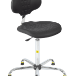 ESD Polyurethane Chair Premium Gray height adjustment 580–830 mm