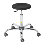 ESD Polyurethane Stool Chair Premium Gray height adjustment 510–695 mm