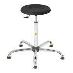 ESD Polyurethane Stool Chair Premium Gray height adjustment 560–810 mm