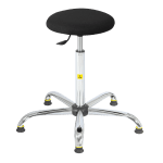 ESD Stool Chair Vinyl Black height adjustment 585–835 mm