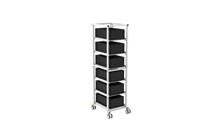 ESD eurobox trolley steel shelf RT-TE/ESD/60/70/T-6 2000x586x714 mm