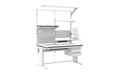 ESD workbench electric L-type LD RT-L/E/ESD/150/80/LD 1500x800 mm rectangular