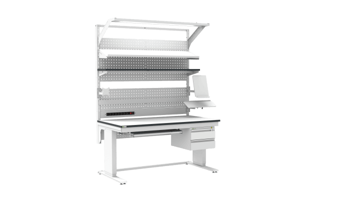 ESD workbench electric L-type HD RT-L/E/ESD/150/80/HD 1500x800 mm rectangular