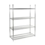 ESD Chrome Wire Shelving Unit 610x1520mm, Height 1590mm, 4 Shelves