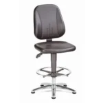 ESD Comfort Chair Black Fabric, Glides and Foot Ring, height adjustment 580–850 mm