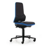 ESD Neon Chair Supertec Black, Castors, height adjustment 450-620 mm