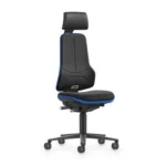 ESD Neon XXL Chair Duotec Fabric with Headrest, Castors, height adjustment 470-640 mm