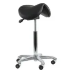 Amazone ESD Saddle Chair Black Synthetic Leather, height adjustment 570-760 mm