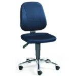 ESD Comfort Chair Blue Fabric, Castors, height adjustment 440–590 mm