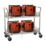 Metro ESD Safe Super Erecta 2-Shelf Utility Cart, Stainless Steel - Image 2