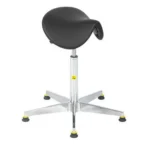 ESD Saddle Chair Premium Black height adjustment 585–810 mm