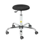 ESD Polyurethane Stool Chair Premium Black height adjustment 510–695 mm